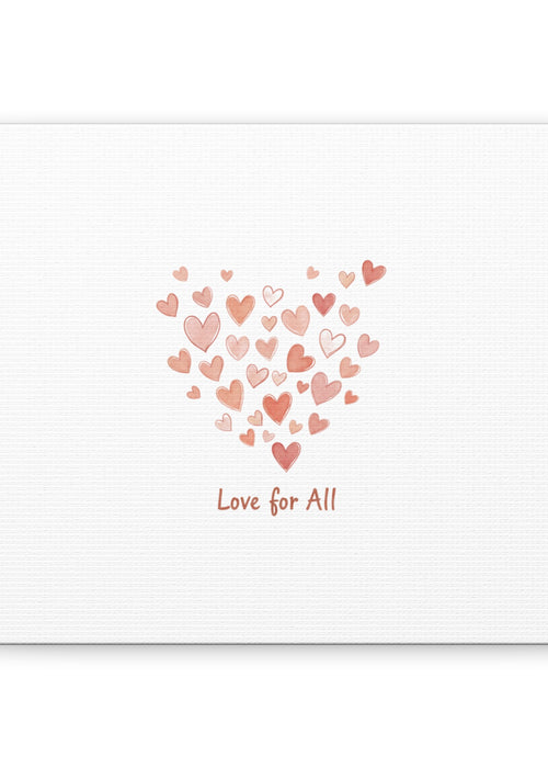 Tiny Heart Confetti Canvas | Matte Stretched Wall Art, Valentine Doodle