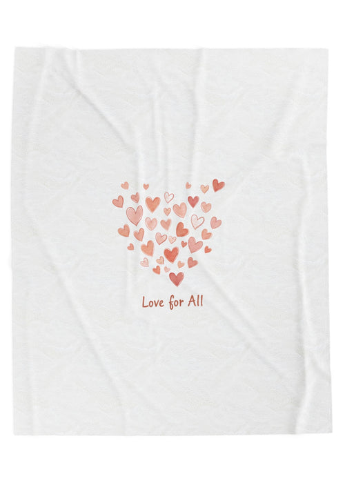 Tiny Heart Confetti Blanket | Velveteen Plush, Valentine Doodle Pattern