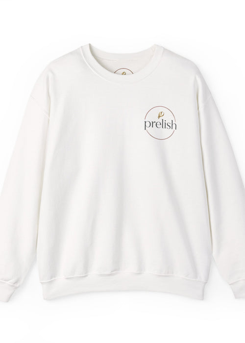 Crewneck Sweatshirt — Minimal 'Prelish' Logo Pullover